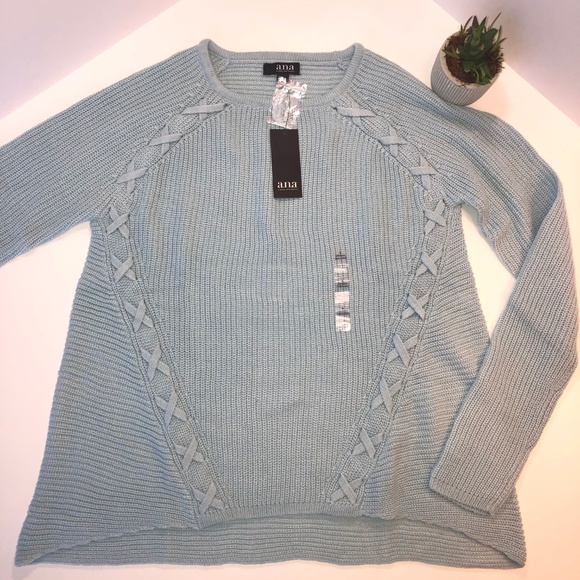 A.N.A long-sleeved crewneck blue sweater - Picture 3 of 7